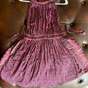 Free People Side Tie Fit & Flare Halter Mini Dress